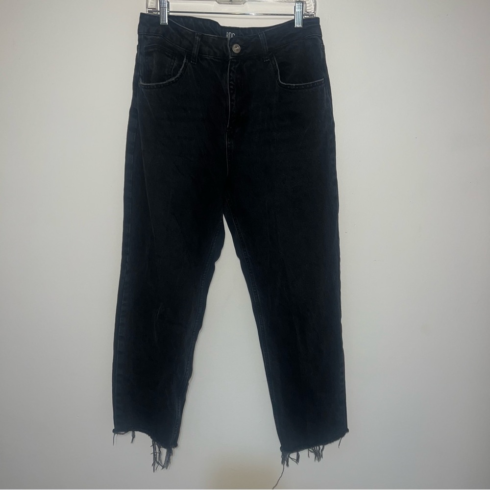 Black BDG Mom Jean with distressed cutoff